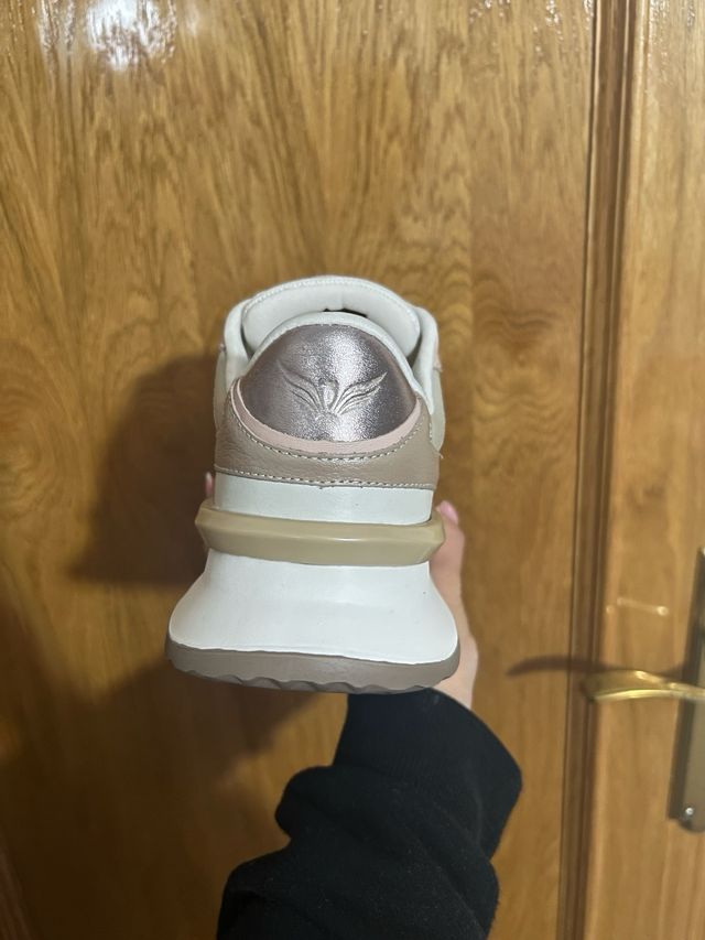 Zapatillas Oxford Mujer Blancas y Rosas