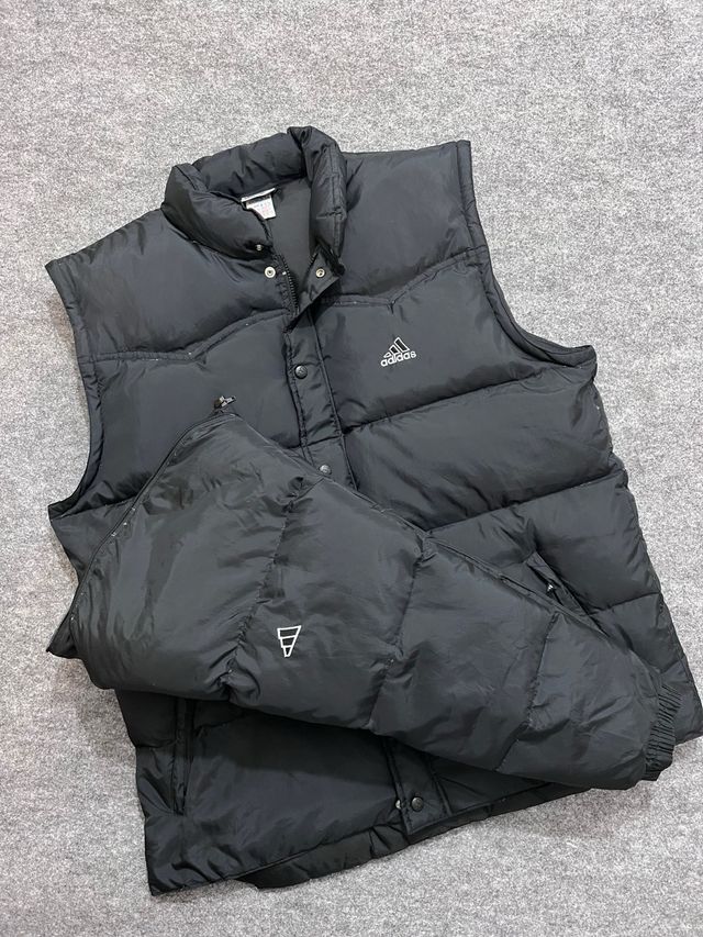 Chaqueta Adidas Plumas Vintage Negra