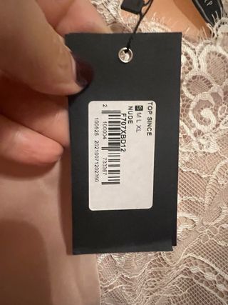 Top pizzo e raso donna taglia S