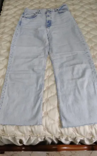 Pantalón vaquero ancho chica