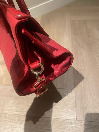 Bolso de mano piel rojo Jimmy Choo