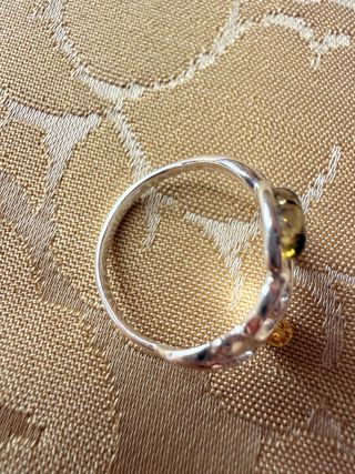 Anillo Plata de Ley 925 con Ámbar