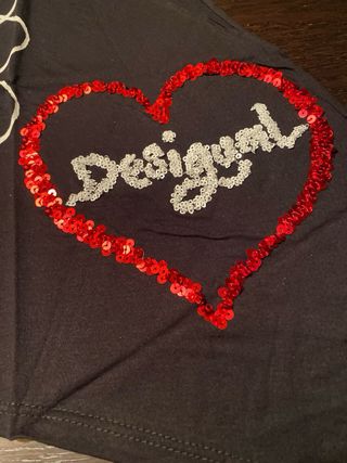 Falda Desigual Talla M Negra y Roja