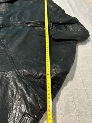 Chaqueta de cuero vintage negra XL
