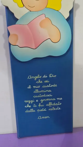 Quadretto Angelo Azzurro Cameretta Bambino AZUR