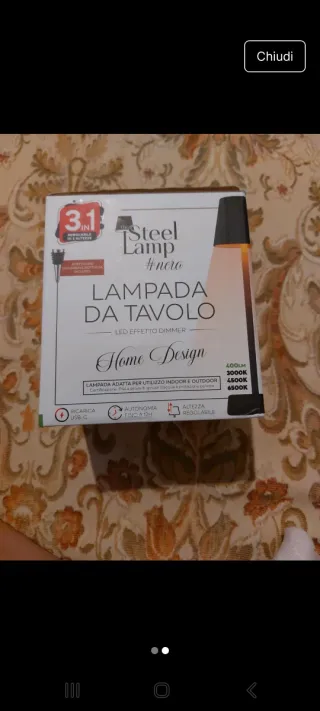 Lampada da Tavolo Steel Lamp #nero