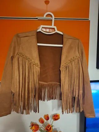 Chaqueta Zalando ante flecos tachas S