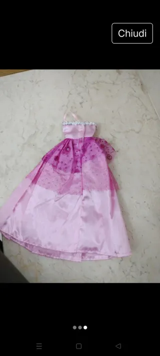 Abito da ballo Barbie rosa glitter