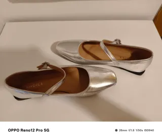 Bailarinas plateadas talla 37