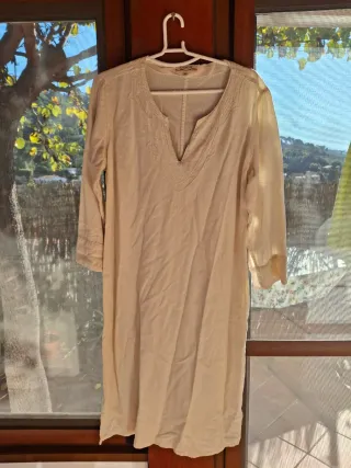 Vestido lino y viscosa