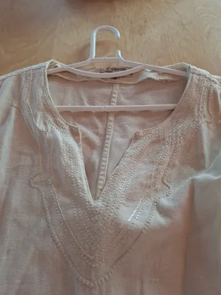 Vestido lino y viscosa