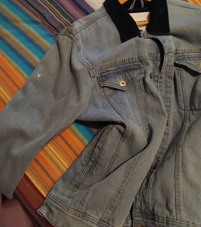 Cazadora tejana azul