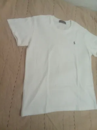 Camiseta Polo Ralph Lauren Blanca Niño,talla 11-12