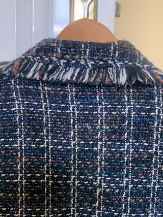 Chaqueta Springfield cuadros flecos Talla  más