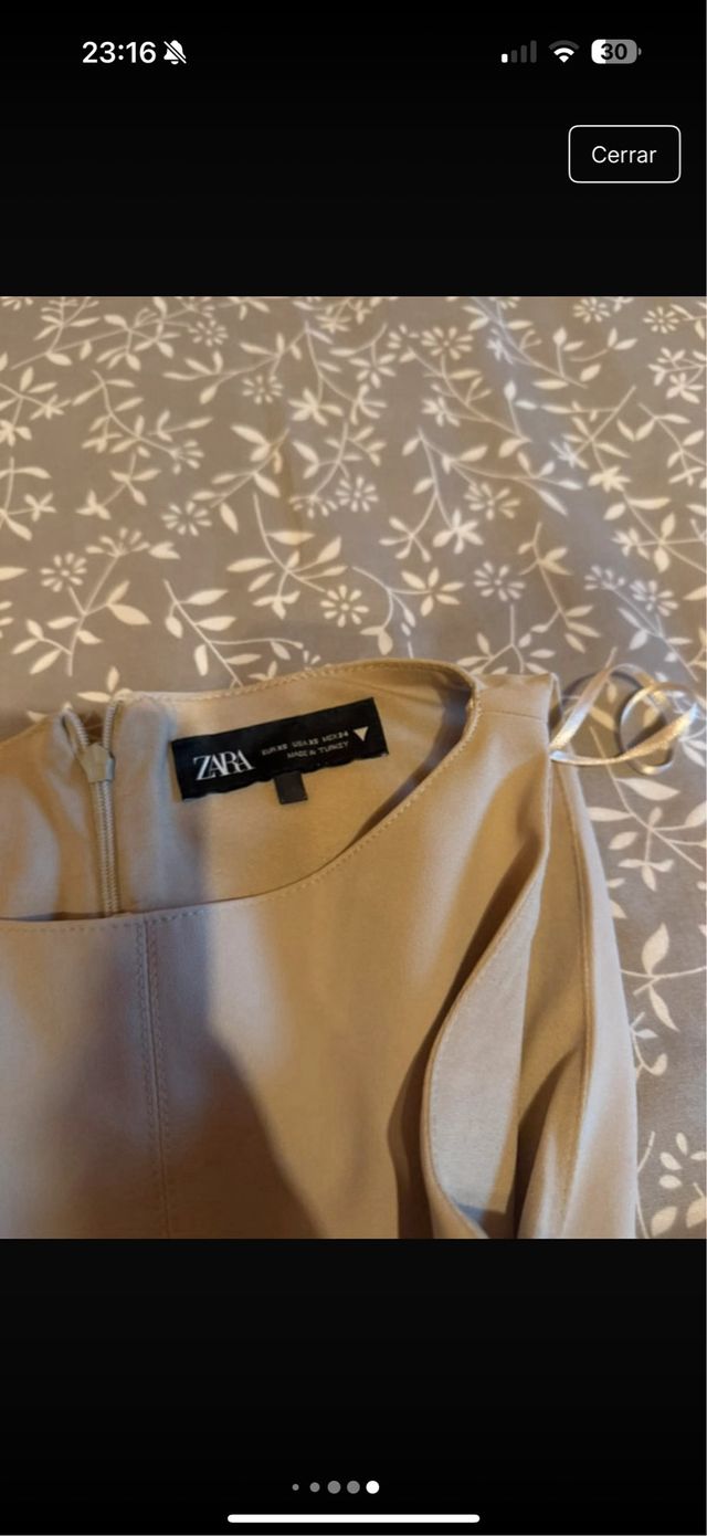 Vestido Zara Beige con Cinturones