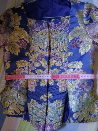 Traje Fallera Azul y Dorado