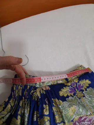 Traje Fallera Azul y Dorado