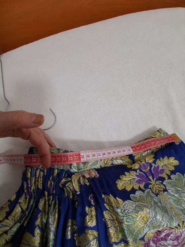 Traje Fallera Azul y Dorado