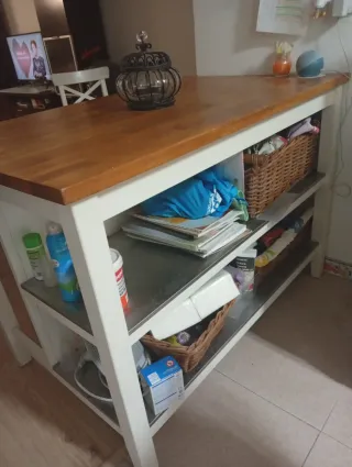 Mesa de cocina Ikea madera y metal