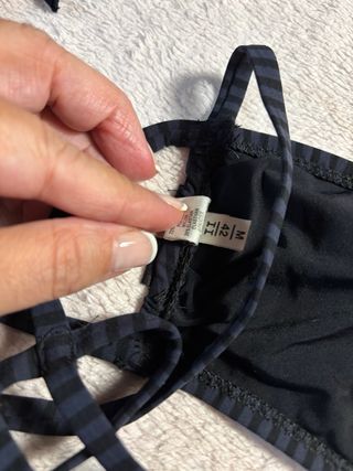 Bikini Emporio Armani Negro Rayas