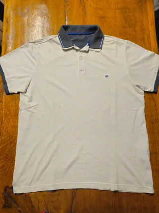 Polo Champion Bianco e Grigio (B9)