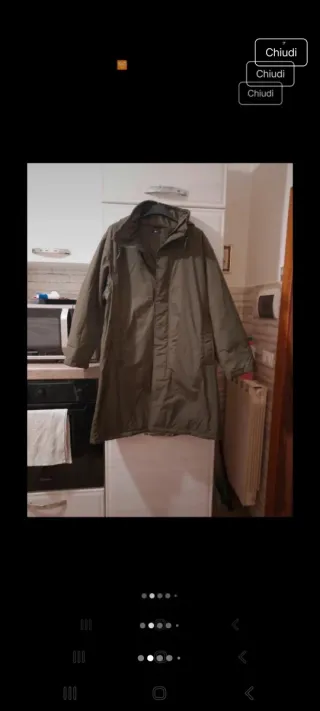 Trench uomo verde oliva