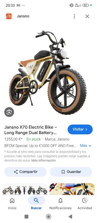 Bicicleta Eléctrica Jansno X70