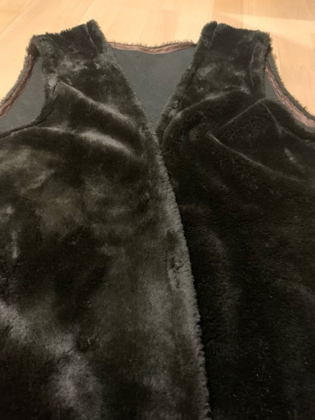 Chaleco largo negro talla única