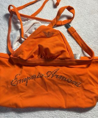Bikini Emporio Armani Naranja Pedrería