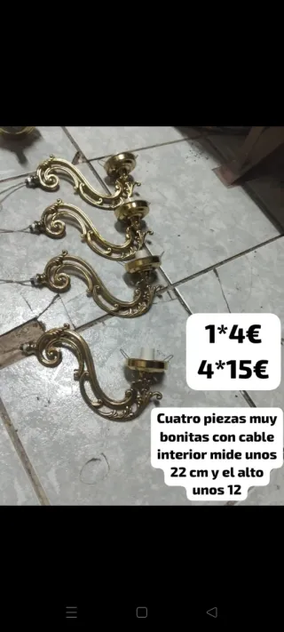 Lámpara de techo dorada