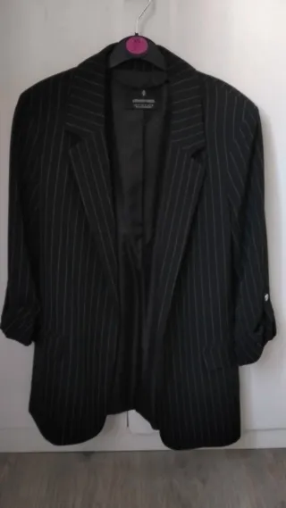 Americana rayas negra Talla S