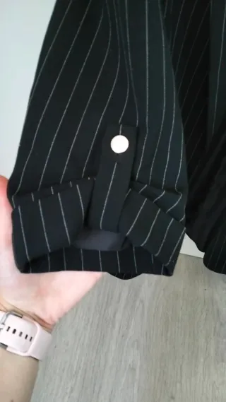 Americana rayas negra Talla S