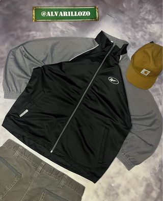 Chaqueta Reebok Negra y Gris