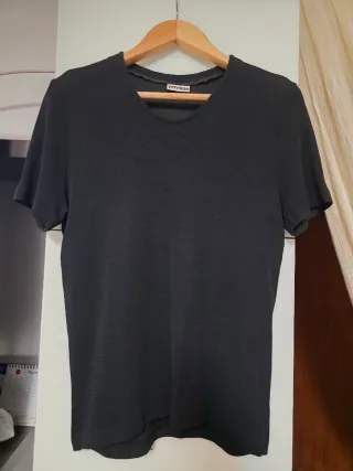 Jersey negro de punto manga corta