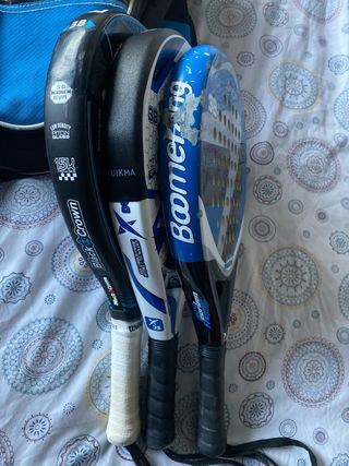 Lote 3 palas pádel + funda Boomerang