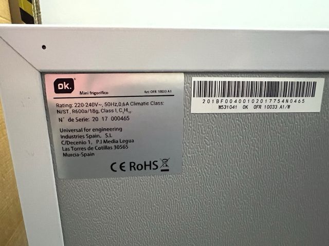 Nevera pequeña blanca OK
