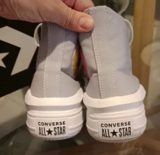Converse Plataforma Gris y Rosa