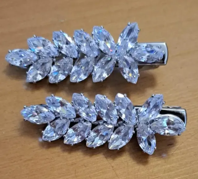 2 clips para el pelo de diamantes de imitación