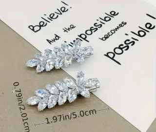2 clips para el pelo de diamantes de imitación