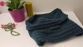 Cuello-Bufanda Tejido Verde