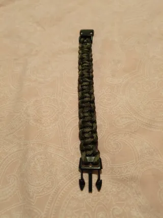 Pulsera Paracord Verde Militar