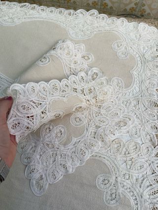 Lote 6 Piezas Religiosas Encaje Richelieu