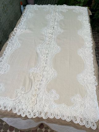 Lote 6 Piezas Religiosas Encaje Richelieu