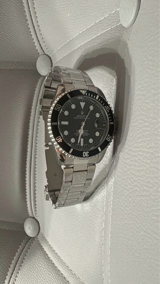 Orologio Uomo Nero Argento