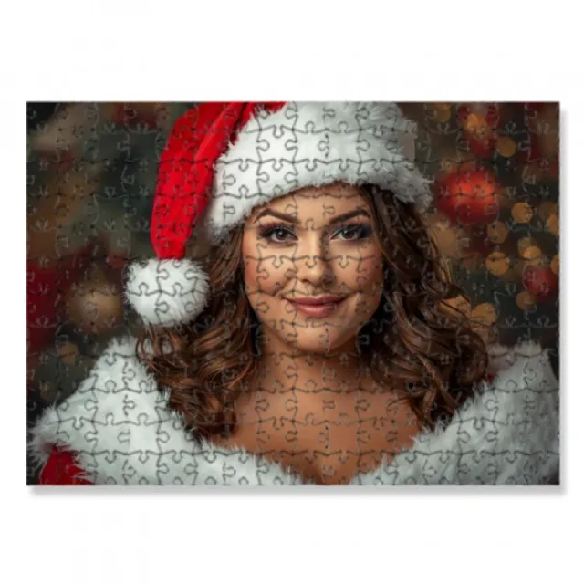 Puzzle Donna con Cappello Babbo Natale Idea regalo