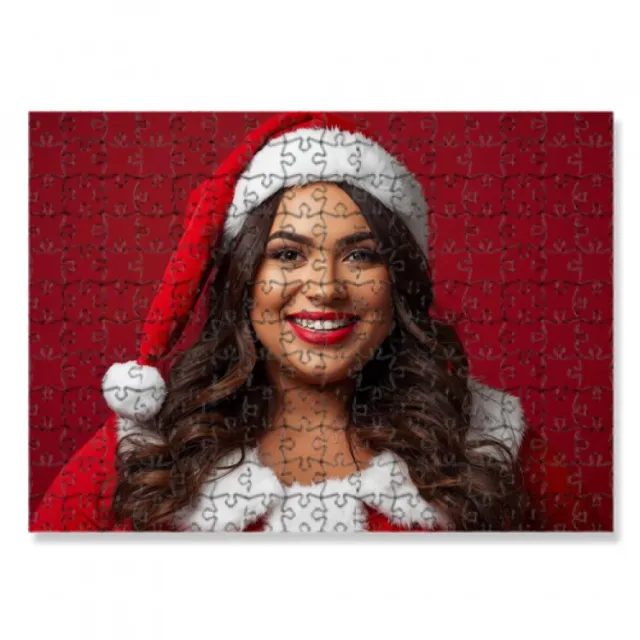 Puzzle Donna con Cappello Babbo Natale Idea regalo