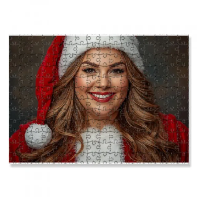 Puzzle Donna con Cappello Babbo Natale Idea regalo