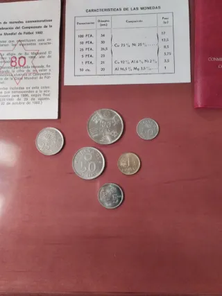 Monedas Conmemorativas Mundial Fútbol 1982