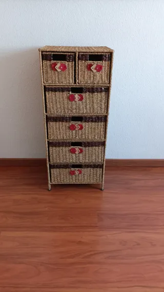 Sinfonier 6 cajones cáñamo y mimbre