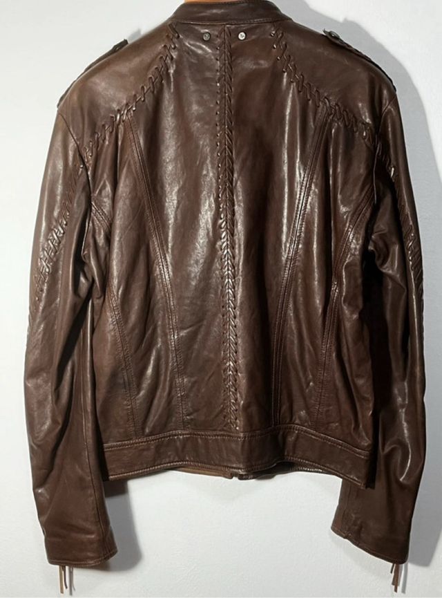 Cazadora Replay in pelle marrone vintage